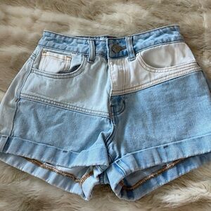 Pacsun patchwork mom short